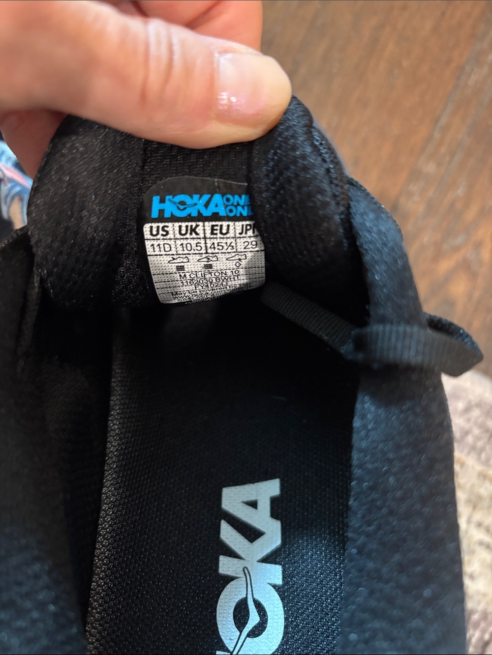 Hoka Clifton Black Running Shoes - Lightweight Cushioned Trainer - Picture 4 of 6